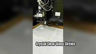 Cercle découpé au laser en verre ultra-clair de 2 mm