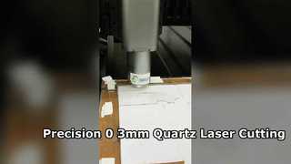 Découpe laser en verre de quartz givré double face de 0,3 mm