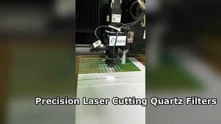 Découpe laser du verreDécoupe laser par lots de filtres optiques à quartz de 1 mm d'épaisseur